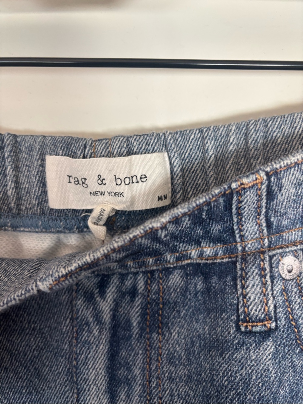 rag & bone rb Miramar Wide Leg Track Jeans in Coney size Medium - Picture 7 of 9
